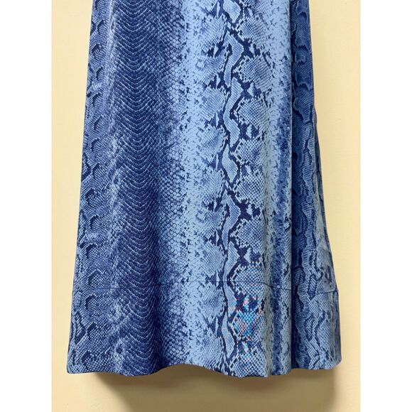 JOIE 100% Silk Blue Snakeskin Print Peri B Charmeuse Dress, Sz XS - Picture 6 of 12